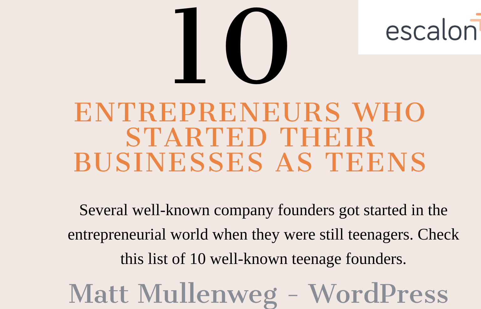 Teen entrepreneurs