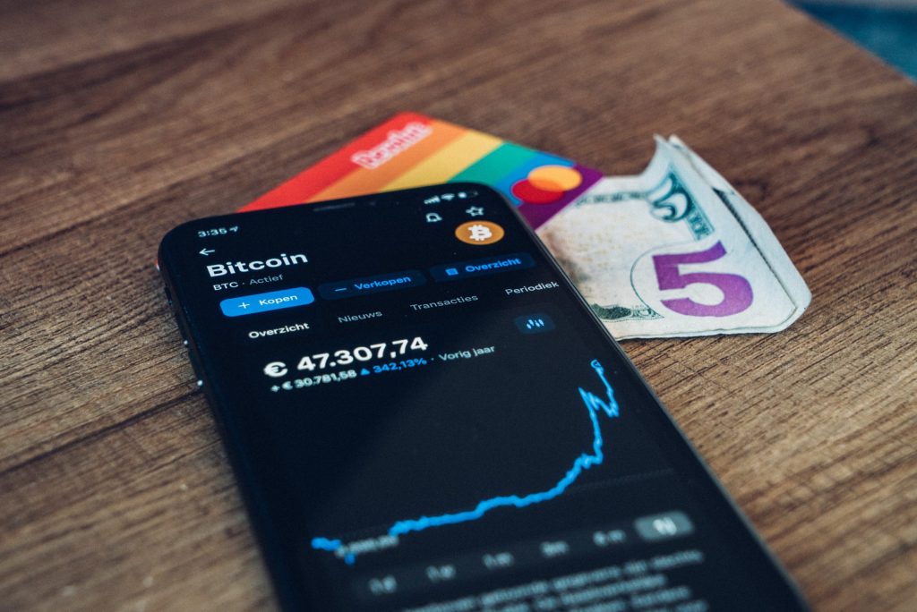 Graph showing market value of Bitcoin