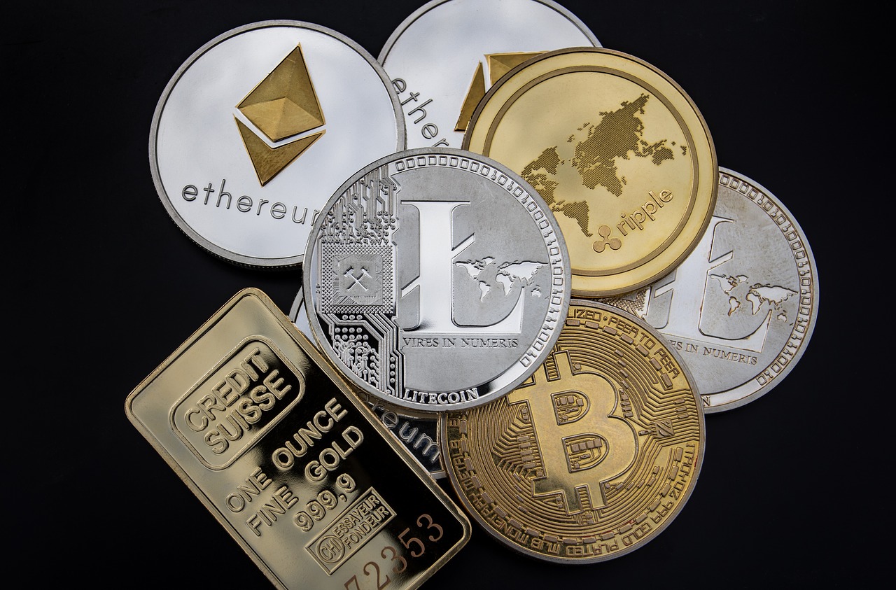 Image representing different cryptocurrencies