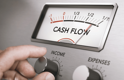 Income knob adjusted to represent cash flow forecasting.