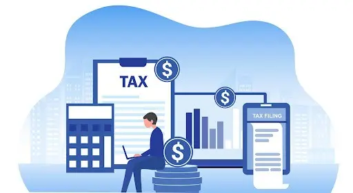 A man engaged in tax preparation and tax planning.