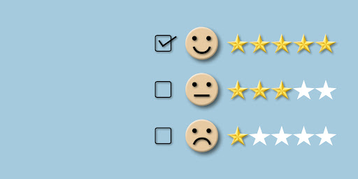 5-star review illustrating likely customer retention.