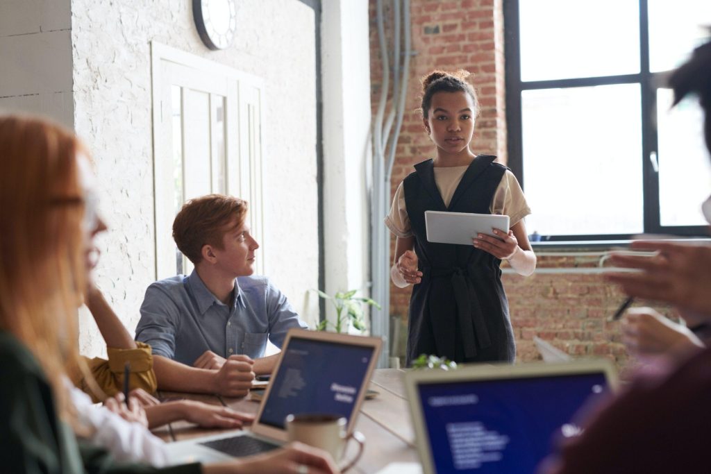 Small business leveraging cloud-based accounting to streamline their finances.
