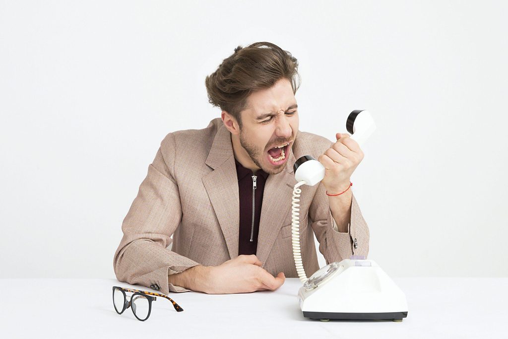 Illustration of a difficult customer.
