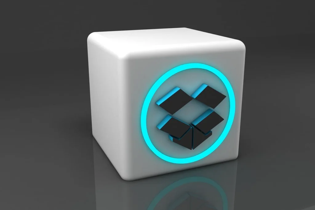 Three-dimensional Dropbox logo