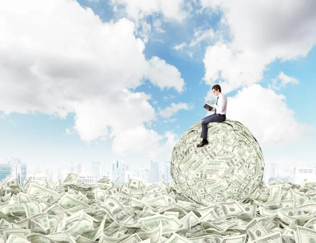 Illustration of the world’s top income earners.