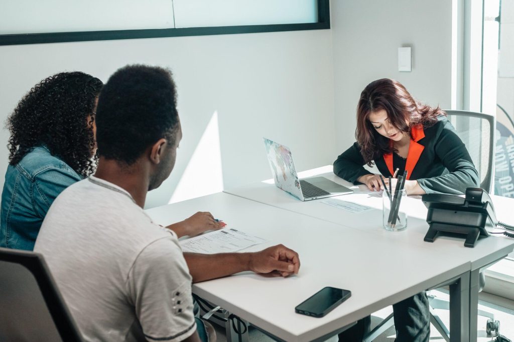 A financial advisor providing guidance to small business owners