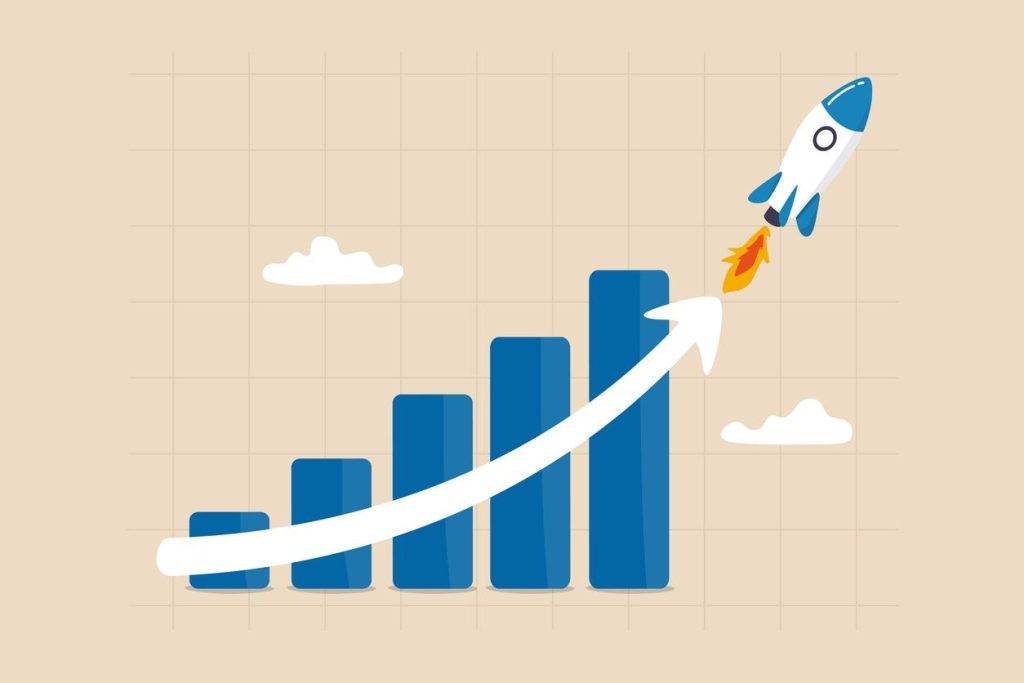 Illustration of five stages of small business growth