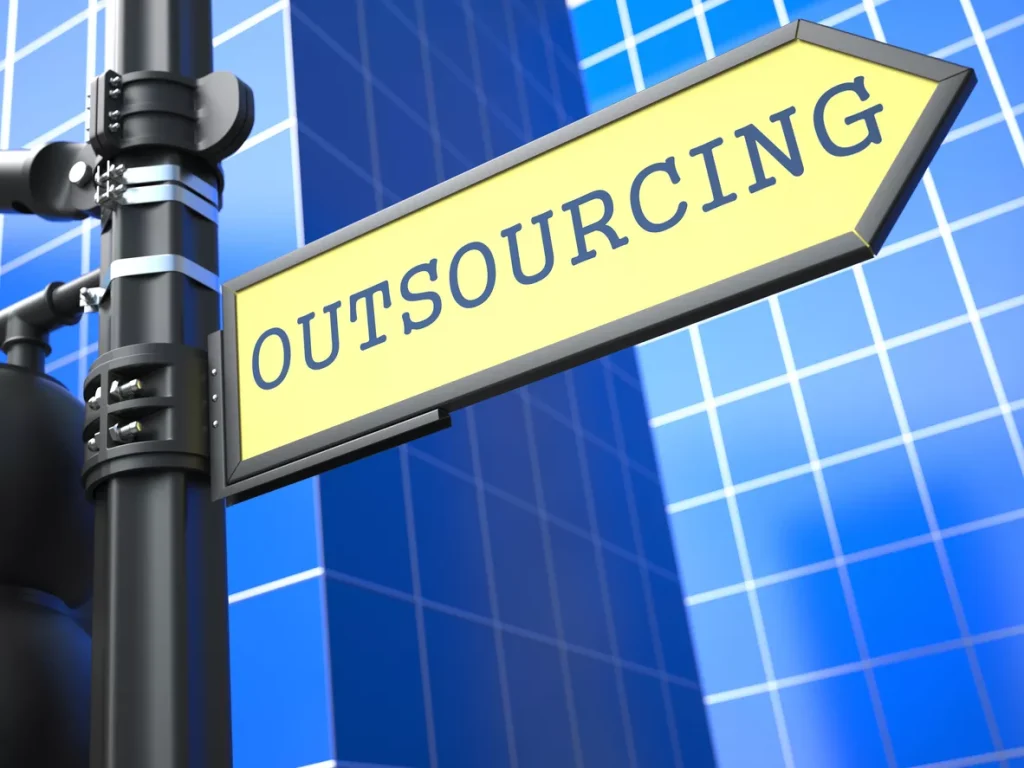Illustration of outsourcing services.
