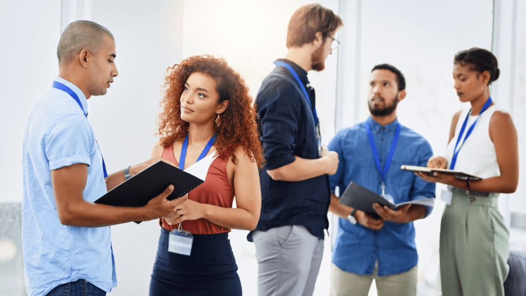 An HR professional conducting an employee exit survey, illustrating the importance of gathering feedback from departing employees and how HR can use the insights to improve the workplace.
