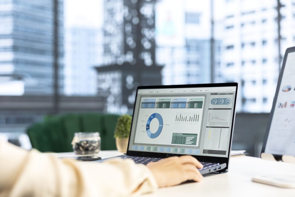 SaaS finance dashboard comparing annual recurring revenue and monthly recurring revenue metrics side by side
