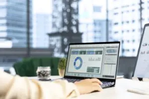 SaaS finance dashboard comparing annual recurring revenue and monthly recurring revenue metrics side by side